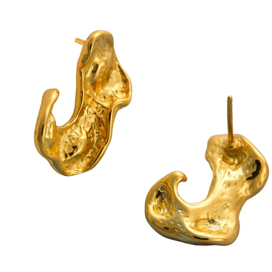 Large Gold drop earrings