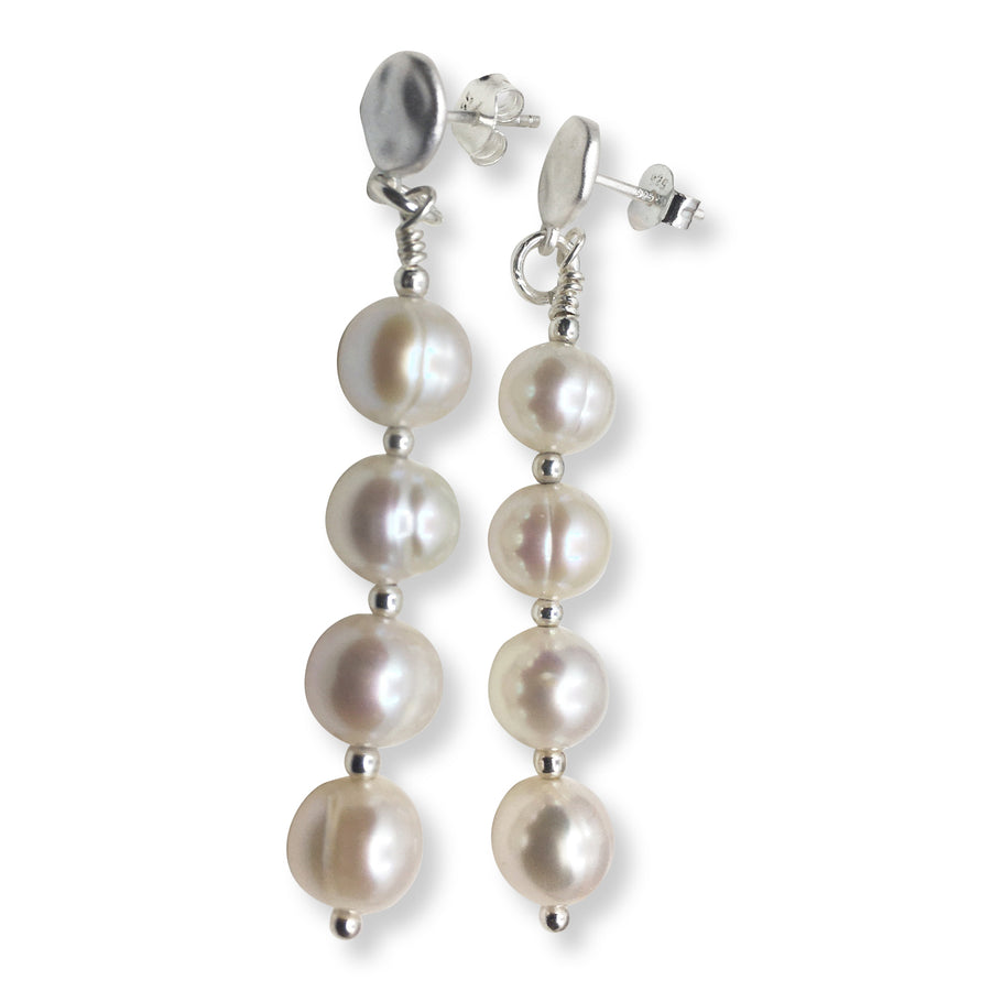 #longpearlearrings, #pearls, drop pearl earrings
