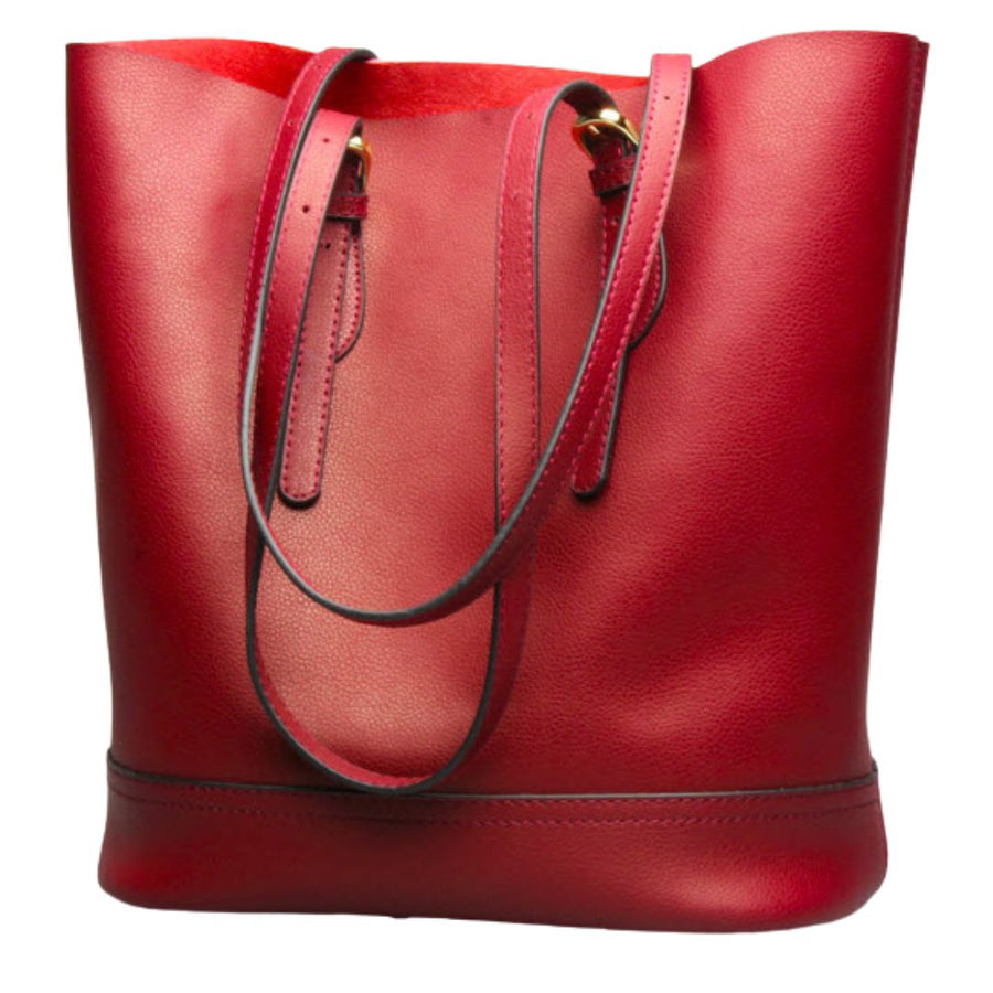 red leather tote bag #redtotebag